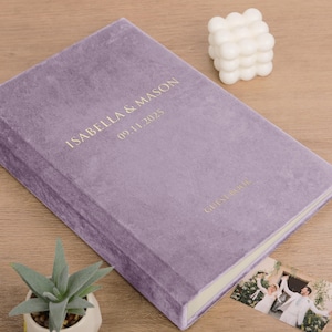 Wedding Guest Book, Instax Mini Album, Velvet Wedding Photo Album for all Instant Films, Photo Booth Album for 4x6 2x6 Photos