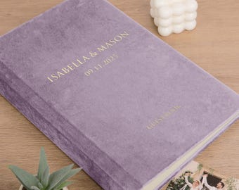 Libro de firmas de boda de terciopelo, álbum de fotos Instax Mini, recuerdo personalizado