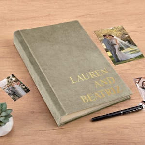 Wedding Guest Book, Instax Mini Album, Velvet Wedding Photo Album for all Instant Films, Photo Booth Album for 4x6 2x6 Photos