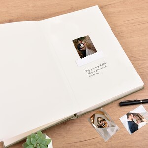 Instax Mini Album, Velvet Wedding Guest Book, Personalized Photo Guestbook for Instax Mini, Wide, Square Photos, Custom Photo Booth Book