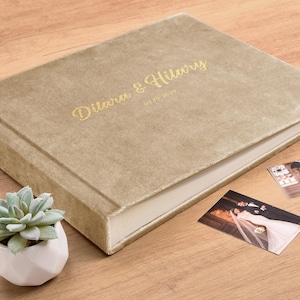 Wedding Guest Book, Instax Mini Album, Velvet Wedding Photo Album for all Instant Films, Photo Booth Album for 4x6 2x6 Photos