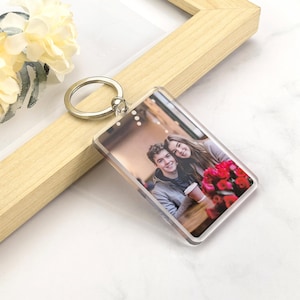 Custom Photo Key Chain,  Custom Gift, Photo Key Ring, Valentine&#39;s Day, Birthday&#39;s Gift, Keychain,Valentines Day Gifts,
