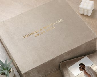 Custom Wedding Memory Box | Personalized Photo Album Keepsake