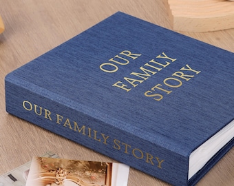 Handmade Linen Photo Album | Custom Family Memory Book