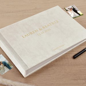 Wedding Guest Book Alternative | Personalized Photo Guestbook for all Size Pictures | Photo Booth Album for 2x6 and 4x6 Photos | Handmade