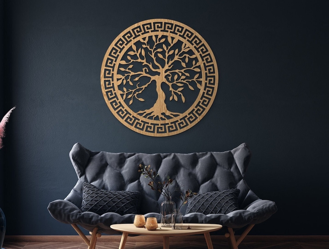 3D Tree of Life Wall Art | Greek Key Decor - Etsy UK