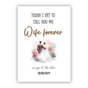 Carte future épouse personnalisée. Carte de mariage pour la mariée. Carte de mariage. Sur la carte de notre mariage. Joyeux mariage. Cadeau de mariage.