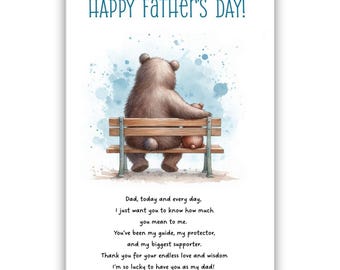 Father's Day Card. Happy Fathers Day. Card for Dad.