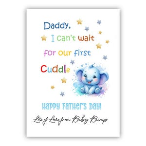 Carte pour la fête des pères pour papa qui sera le premier Carte pour la fête des pères de Baby Bump