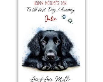 Personalisierte Retriever Hund Muttertagskarte. Hunde-Liebhaber Muttertagskarte. Muttertagskarte vom Hund. Zur besten Hundemama Karte.