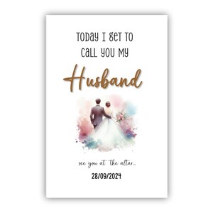 Carte de futur mari personnalisé. Carte de mariage pour le marié. Carte de mariage. Sur la carte de notre mariage. Joyeux mariage. Cadeau de mariage.