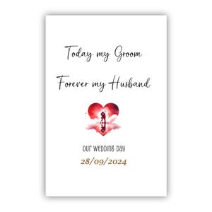 Carte de mariage personnalisée pour le marié. Carte de mariage. Futur mari. Sur la carte de notre mariage. Joyeux mariage. Cadeau de mariage.