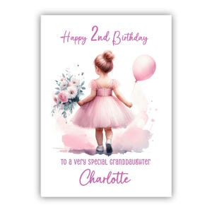 Personalised birthday card for girl. Any age Birthday card. Birthday card for Daughter, Granddaughter, Niece, Sister, Cousin. Ballerina Card