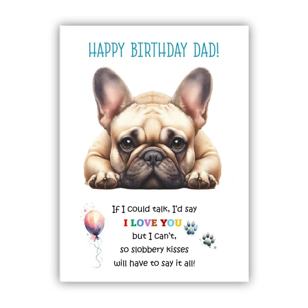 Bulldog inglese - L'ho incartato io stesso - Biglietto di auguri di buon compleanno - Busta per biglietti di auguri premium Biglietto divertente personalizzato - amico, famiglia, marito - Italia