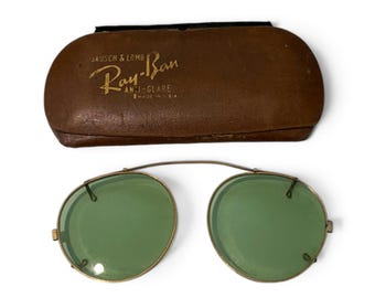 Vintage Ray-Ban Clip-On Sunglasses | Bausch & Lomb Gold Filled | 1950s