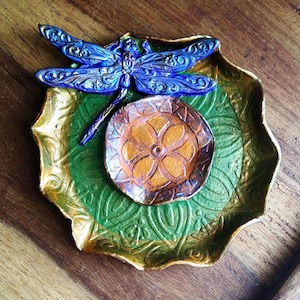 Violet Dragonfly Incense Holder