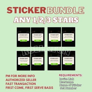 Mono go Sticker Bundles Stickers All Kinds Sticker Album von 1 bis 3 Sternen
