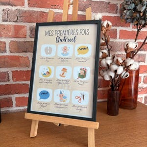 Póster personalizado "Mis primeras veces, niño/bebé"