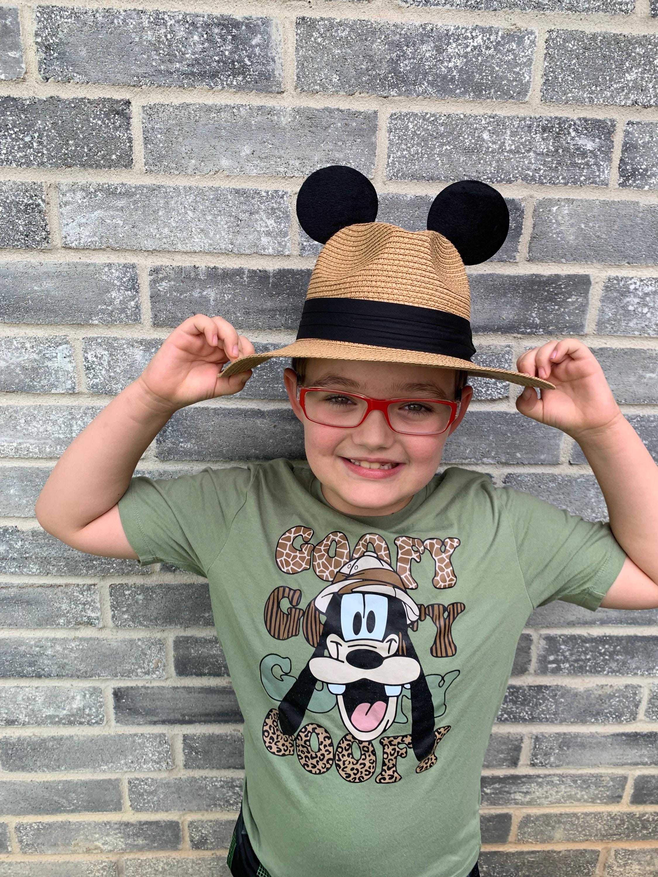 Tan Mickey Panama Hat with Black Velvet Band Mickey Straw Hat - Etsy main image 4