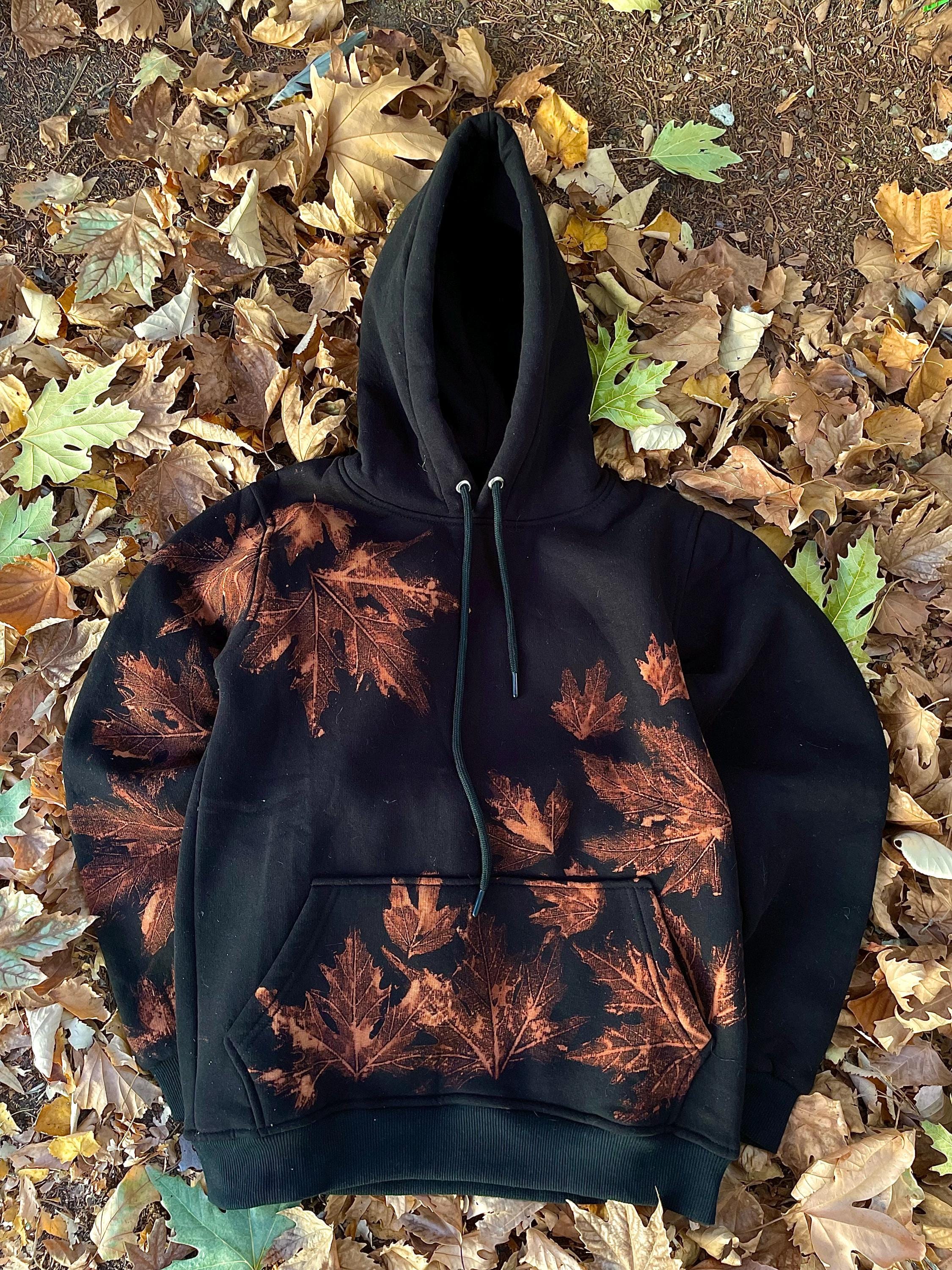 Leaf Print Hoodie Bleach Leaf Hoodie, Bleached Sweatshirt, Handmade Sweatshirt, Trend Hoodie - Etsy UK Leaf Print Hoodie Bleach Leaf Hoodie, Bleached Sweatshirt, Handmade Sweatshirt, Trend Hoodie - Etsy UK
