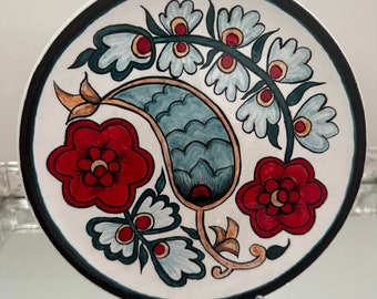 Hand Painted Ceramic Plate - Decorative Ceramic Tile Art | Handmade Tiles and Plates