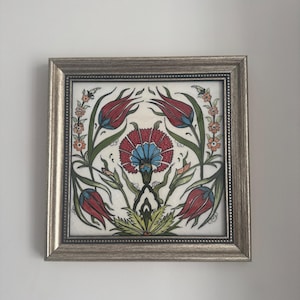 Turkish Handmade Ceramic (Çini) Tile Art / Wall Art