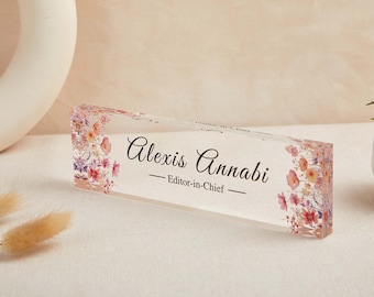Custom Acrylic Desk Name Plate,Acrylic Desk Name Sign,Personalized Office Decor,Custom nameplate,teacher name sign,office name sign