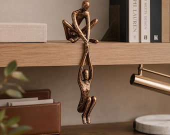 Modern Dancing Couple Figurine Abstract Lovers Statue, Man Lifting Woman Romantic Sculpture, Minimalist Shelf Decor, Valentine Keepsake Gift