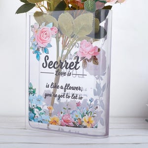 Personalized Blooming Acrylic Book Vase Home Decor Gifts for Book Lovers and Readers Bookish Gifts for Special Occasions, Christmas Gift