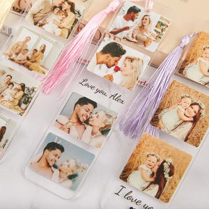 Segnalibro fotografico personalizzato, regalo personalizzato in acrilico per gli amanti dei libri, regalo per la festa della mamma