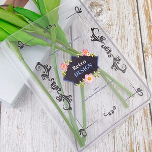 Custom Acrylic Book Vase with Name or Text, Book Shaped Flower Vase, Book Themed Gifts for Readers, Gift for Mom, Eco-Friendly Home Decor