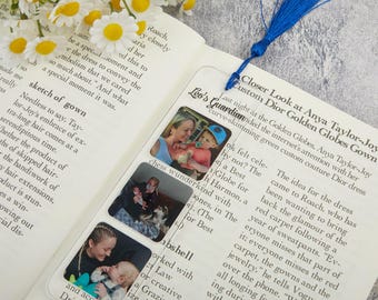 Custom Acrylic Bookmark for Women Personalized Photo Bookmark, Acrylic Bookmarks with 6 Colors Tassel - Gift for Book Lovers, Christmas Gift