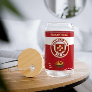 Juggernog Sipper Glass | 16oz | Straw + Lid |