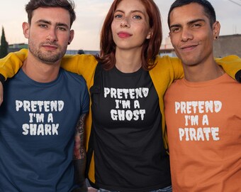 Personalized Pretend I'm A Costume / Ghost / Pirate / Vampire / Superhero / Pumpkin / Skeleton Last Minute Halloween Costume 2026