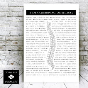 Chiropractic Poster - Chiropractic Wall Art & Quotes - Perfect Chiropractor Gift - Chiropractic Office Decor - DIGITAL DOWNLOAD