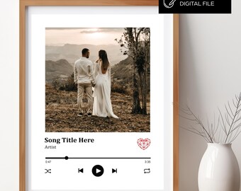 WACAR Cadre Photo Personnalisé Avec Plaque Spotify - Cadres Photo Personnalisés Pour Petit Ami