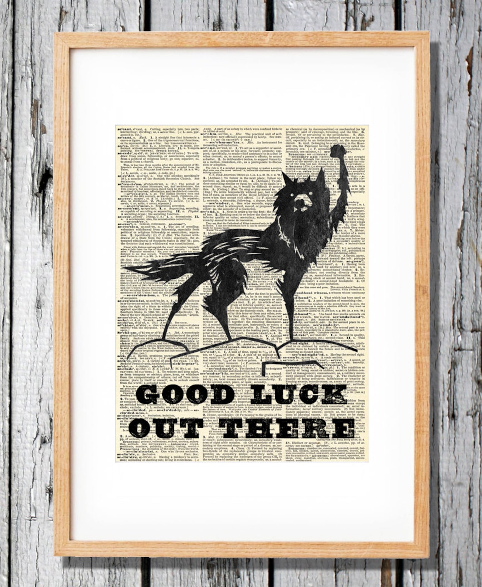 Fantastic Mr. Fox Quote Art Print on Vintage Antique image 1 