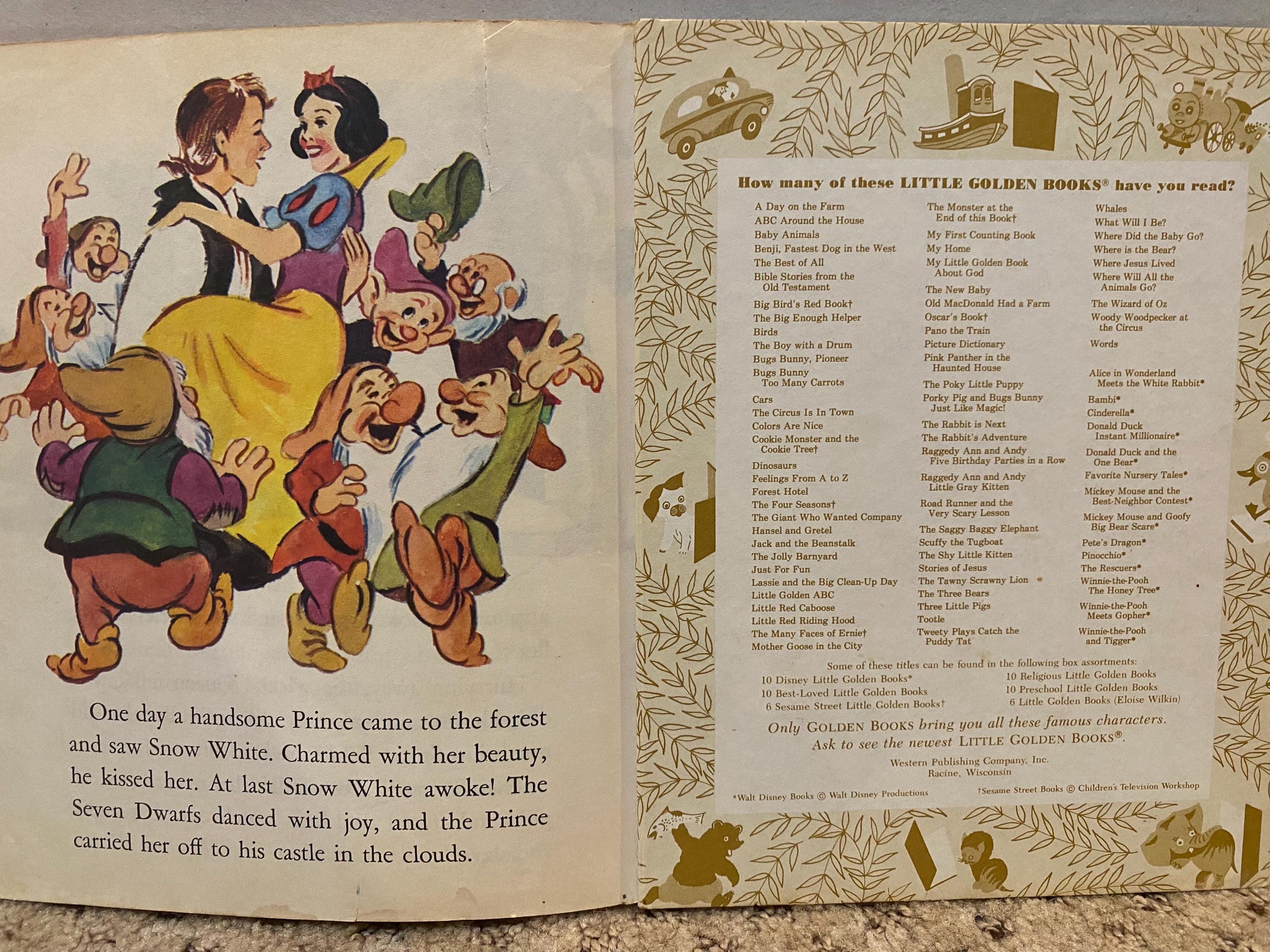 Walt Disney's Snow White and Seven Dwarfs Little Golden Book - Etsy