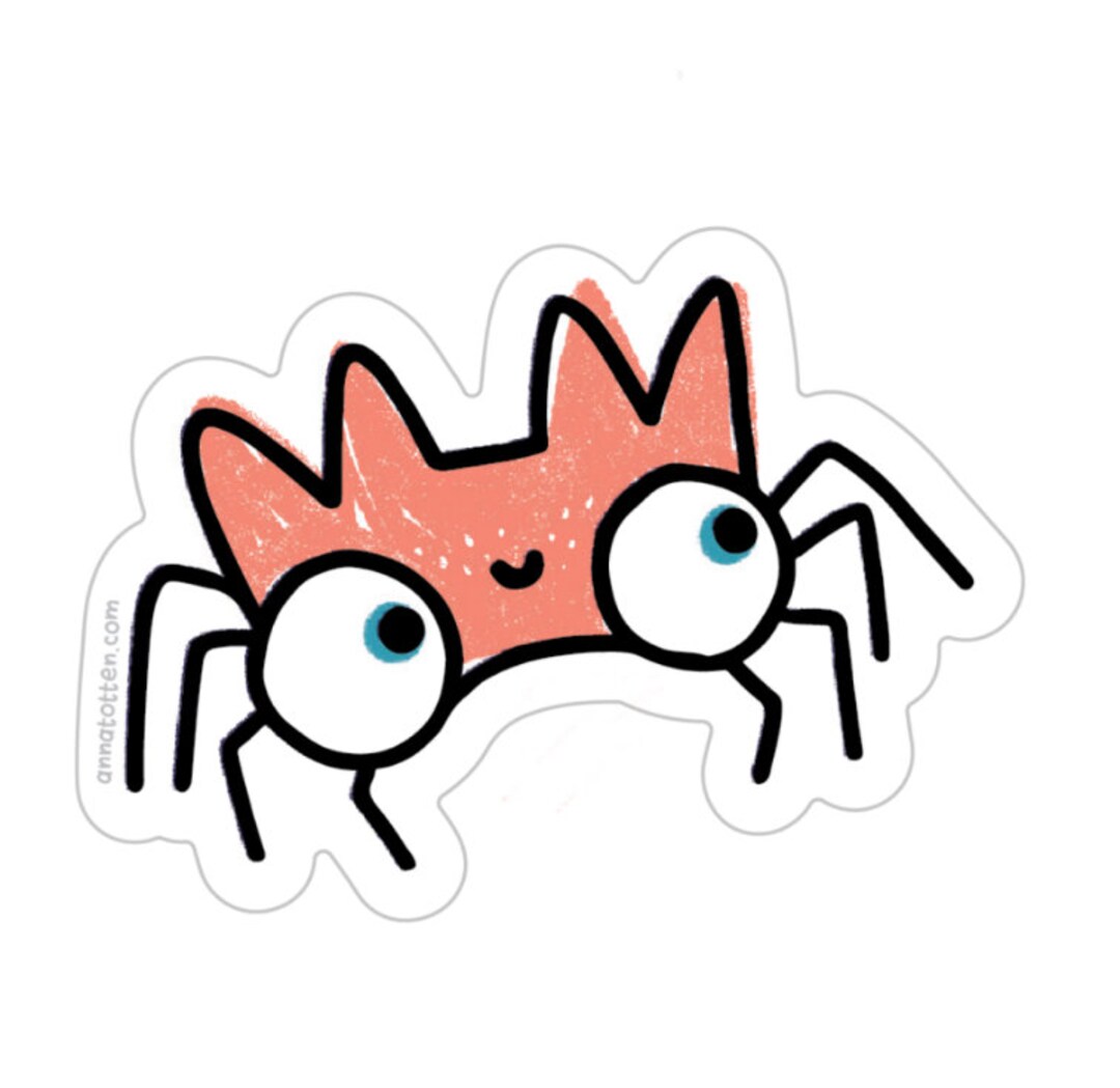 Spider Sticker - Illustrated, Waterproof - Etsy