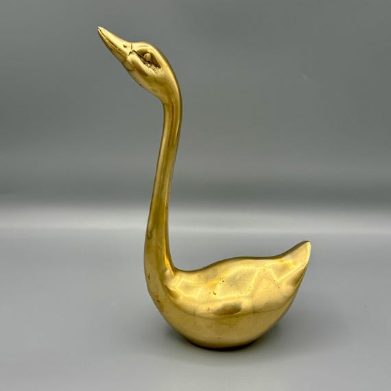 ヴィンテージの真鍮製白鳥の置物 | ミッドセンチュリーモダンのミニマ