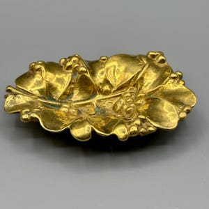 Vintage Virginia Metalcrafters Messing Mistelzweig Trinket Dish | Baumblatt-Catchall-Tablett