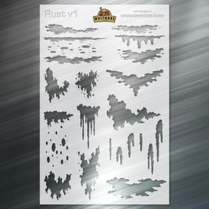 Rust v1 – Rust and Corrosion Airbrush Stencil