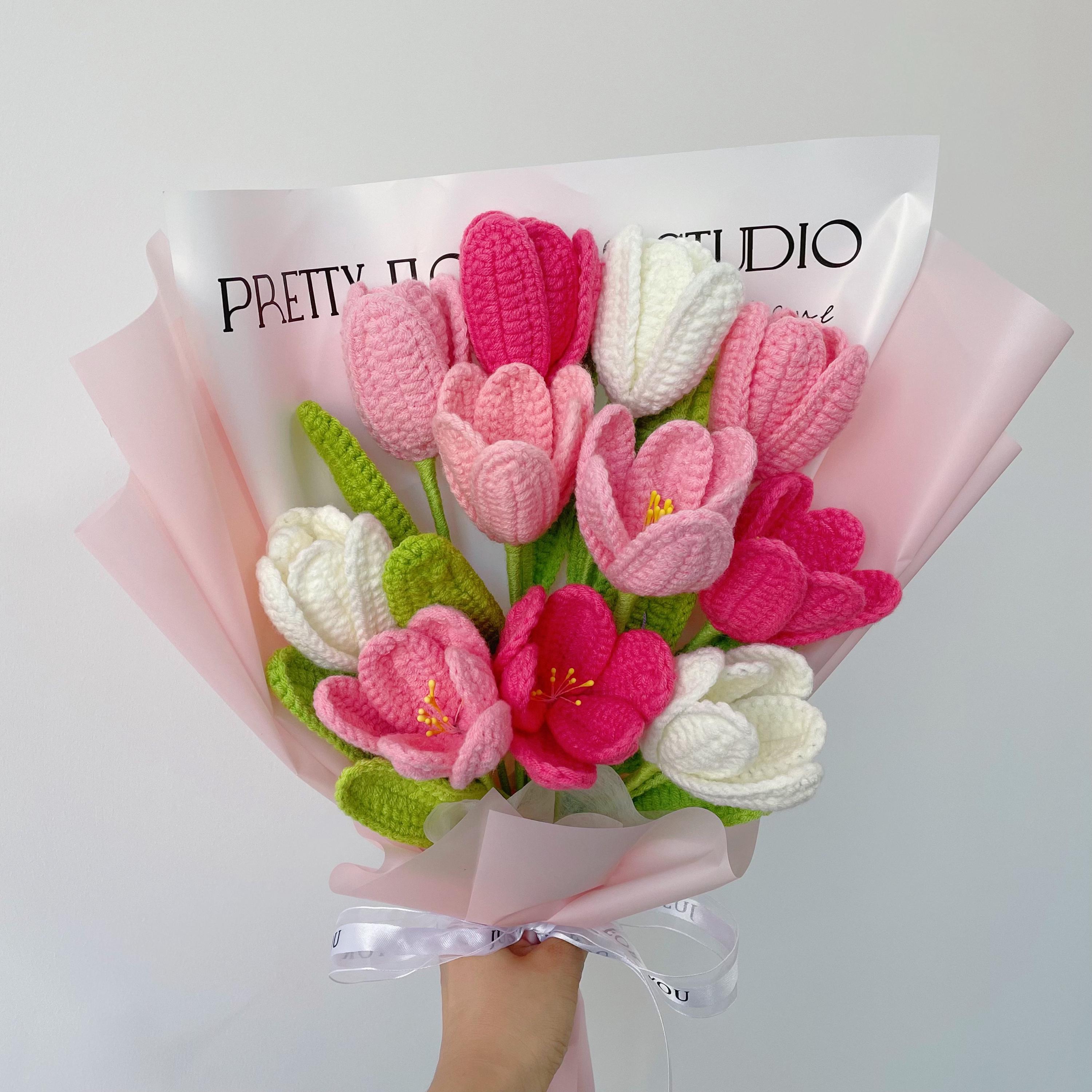 Crochet Tulip Flower Bouquet