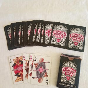 Original Ukrainische Spielkarten, Set von 36, Komplettset