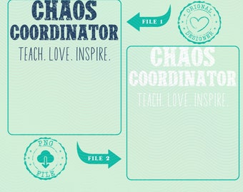 Chaos Coordinator png, Teacher shirt png, Retro Teacher png, Back To School png, Teach Love Inspire Png First Day Of School Png teacher life