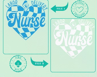 Labor and delivery Nurse png, nurse Heart clipart, registered nurse png, nurse shirt design, trending png, checkered Nurse Png, nurse design