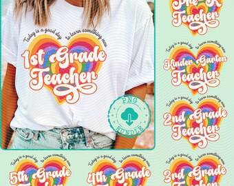 First day of school Png, Teacher PNG, Teacher appreciation Png, Back to school Png, Png bundle, Preschool teacher Png, Teacher shirt Png,