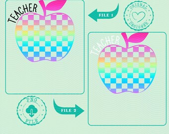 Teacher shirt png, Retro Apple Teacher png, Back To School png, Teacher Png, First Day Of School Png, teacher appreciation png teacher apple