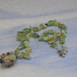 Green kyanite necklace