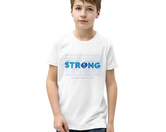 Camiseta de manga corta para jóvenes con miopatía nemalínica (gris)